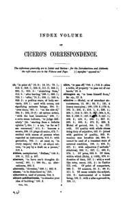 Tapa de The correspondence of M. Tullius Cicero