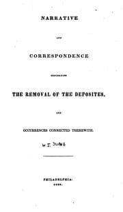 Tapa de Narrative and correspondence concerning the removal of the deposites