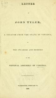 Tapa de Letter of John Tyler