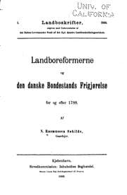 Tapa de Landboreformerne og den danske bondestands frigjørelse før og efter 1788