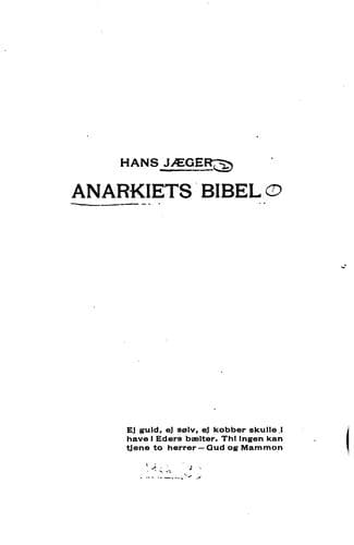 Tapa de Anarkiets bibel