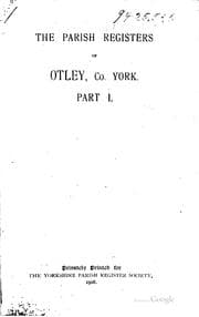 Tapa de The parish registers of Otley, Co. York