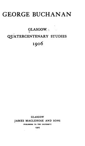 Tapa de George Buchanan