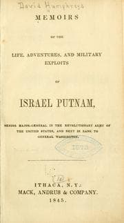 Tapa de Memoirs of the life, adventures, and military exploits of Israel Putnam