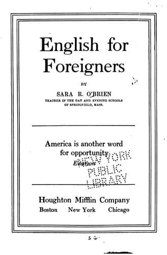 Tapa de English for foreigners