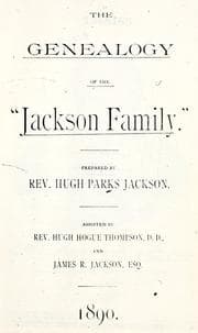 Tapa de The genealogy of the "Jackson family"