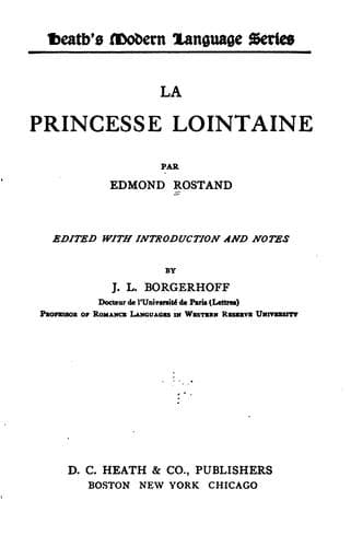 Tapa de La Princesse Lointaine