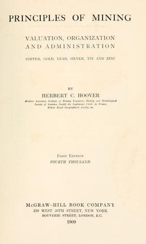 Tapa de Principles of mining