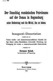 Tapa de Der Umschlag rumänischen Petroleums auf der Donau in Regensburg