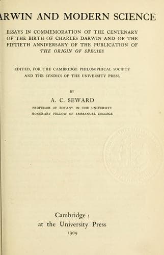 Tapa de Darwin and modern science