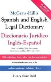 Tapa de McGraw-Hill's Spanish and English legal dictionary