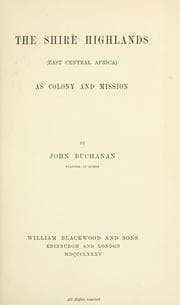 Tapa de The Shirè highlands (East Central Africa) as colony and mission