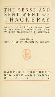 Tapa de The sense and sentiment of Thackeray