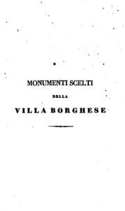 Tapa de Monumenti scelti della Villa Borghese