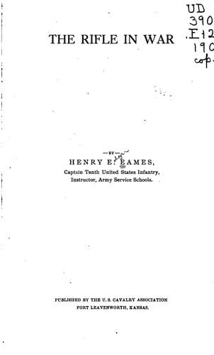 Tapa de The rifle in war