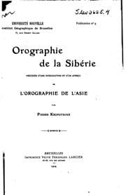 Tapa de Orographie de la Sibérie