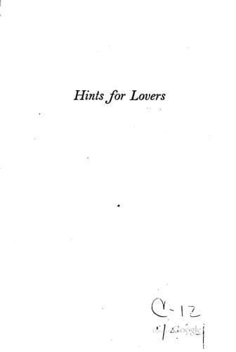 Tapa de Hints for Lovers