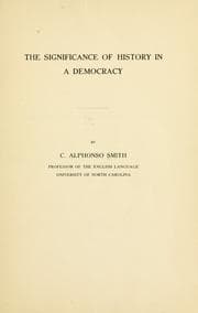 Tapa de The significance of history in a democracy