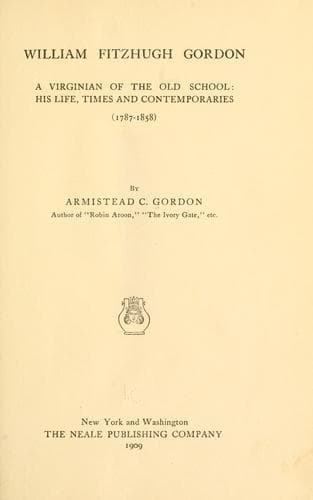 Tapa de William Fitzhugh Gordon