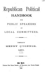 Tapa de Republican political handbook for public speakers and local committees