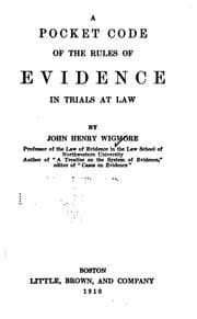 Tapa de A pocket code of the rules of evidence in trials at law