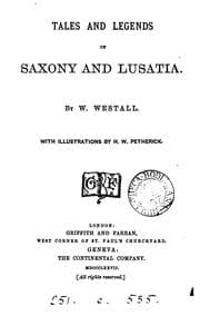 Tapa de Tales and legends of Saxony and Lusatia