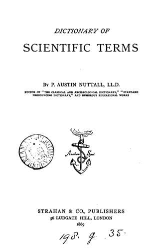 Tapa de Dictionary of scientific terms