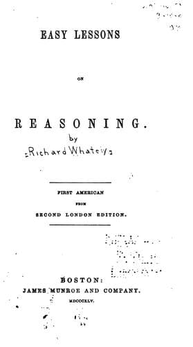 Tapa de Easy lessons on reasoning.