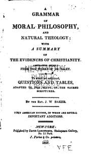 Tapa de A grammar of moral philosophy, and natural theology
