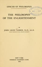 Tapa de The Philosophy of the Enlightenment