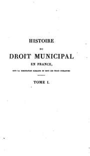 Tapa de Histoire du droit municipal en France