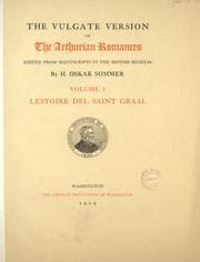 Tapa de The vulgate version of the Arthurian romances