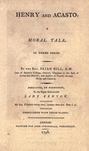 Tapa de Henry and Acasto: a moral tale