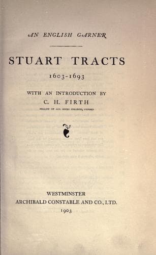 Tapa de Stuart tracts, 1603-1693