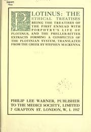 Tapa de Plotinus...translated from the Greek by Stephen Mackenna