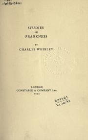Tapa de Studies in frankness