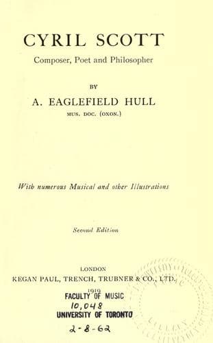 Tapa de Cyril Scott, composer, poet and philosopher