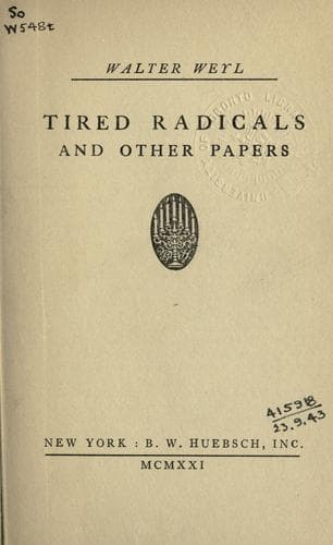 Tapa de Tired radicals