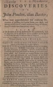 Tapa de The discoveries of John Poulter, alias Baxter