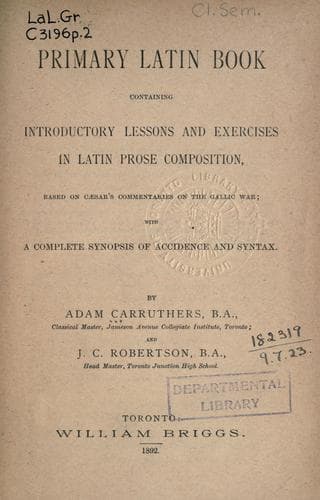 Tapa de Primary Latin book