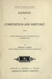 Tapa de Elements of composition and rhetoric
