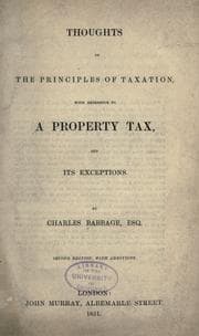 Tapa de Thoughts on the principles of taxation, with reference to a property tax, and its exceptions
