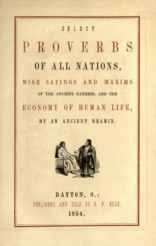 Tapa de Select proverbs of all nations