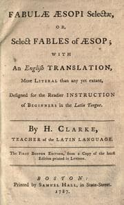 Tapa de Fabulae Aesopi selectae or, Select fables of Aesop