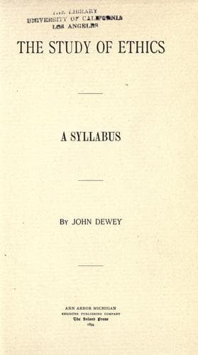 Tapa de The study of ethics