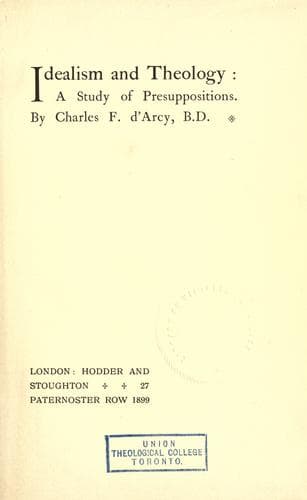 Tapa de Idealism And Theology