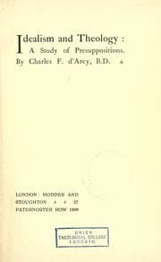 Tapa de Idealism And Theology