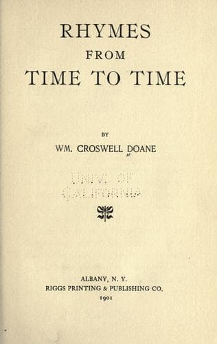Tapa de Rhymes from time to time