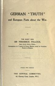 Tapa de German "truth" and European facts about the war