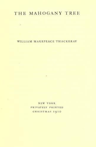 Tapa de The mahogany tree.